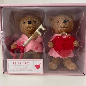 Bella Lux Pink and Red Bear-y Lovely Teddy Bear Set